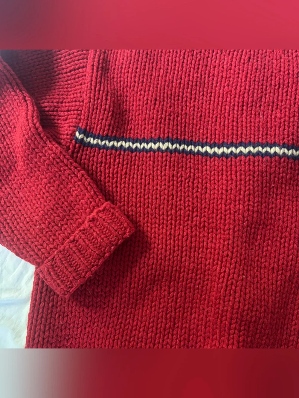 Vintage J. Crew hand-knit 100% wool sweater